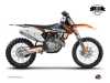 KTM 125 SX Dirt Bike Eraser Graphic Kit Blue Orange LIGHT