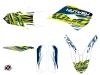 Husqvarna 125 TE Dirt Bike Eraser Graphic Kit Yellow Blue LIGHT