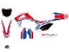 Honda 250 CRF Dirt Bike Eraser Graphic Kit Red Blue