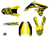 Suzuki 250 RMZ Dirt Bike Eraser Graphic Kit Yellow Black LIGHT