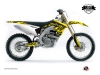 Suzuki 250 RMZ Dirt Bike Eraser Graphic Kit Yellow Black LIGHT