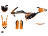 KTM 250 SXF Dirt Bike Eraser Graphic Kit Orange Black