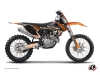 KTM 250 SXF Dirt Bike Eraser Graphic Kit Orange Black