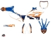 Kit Déco Moto Cross Eraser Yamaha 250 YZ Bleu Orange