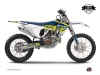 Kit Déco Moto Cross Eraser Husqvarna FC 350 Jaune Bleu LIGHT