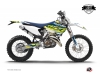 Kit Déco Moto Cross Eraser Husqvarna 350 FE Jaune Bleu LIGHT