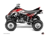 Yamaha 350 Raptor ATV Eraser Graphic Kit Red White