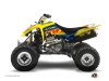 Suzuki 400 LTZ ATV Eraser Graphic Kit Blue Yellow