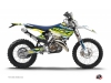 Kit Déco Moto Cross Eraser Husqvarna 450 FE Jaune Bleu