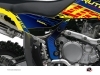 Kit Déco Protection de cadre Quad Eraser Suzuki 450 LTR Bleu Jaune x3