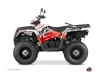 Polaris 570 Sportsman Forest ATV Eraser Graphic Kit Red White