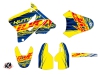 Suzuki 85 RM Dirt Bike Eraser Graphic Kit Blue Yellow LIGHT