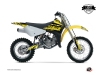 Suzuki 85 RM Dirt Bike Eraser Graphic Kit Yellow Black LIGHT