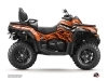 CF MOTO CFORCE 1000 ATV Eraser Graphic Kit Orange Black