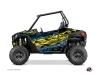 Graphic Kit Doors Low Dragonfire Eraser UTV Polaris RZR 900S/1000/Turbo 2015-2017 Neon Blue