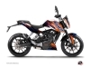 KTM Duke 125 Street Bike Eraser Graphic Kit Blue Orange