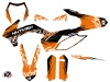 Kit Déco Moto Cross Eraser KTM EXC-EXCF Orange Noir