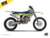 Kit Déco Moto Cross Eraser Husqvarna FC 350 Jaune Bleu