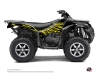 Kawasaki 650 KVF ATV Eraser Fluo Graphic Kit Yellow