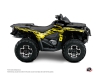 Can Am Outlander 1000 ATV Eraser Fluo Graphic Kit Yellow