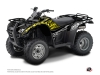 Honda Rancher 420 ATV Eraser Fluo Graphic Kit Yellow