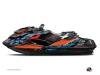 Seadoo GTR-GTI Jet-Ski Eraser Graphic Kit Orange Blue