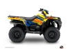 Suzuki King Quad 400 ATV Eraser Graphic Kit Blue Yellow