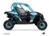 Can Am Maverick UTV Eraser Graphic Kit Blue White