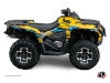 Kit Déco Quad Eraser Can Am Outlander 1000 Jaune Bleu