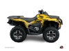 Can Am Outlander 1000 ATV Eraser Graphic Kit Yellow