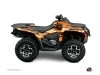 Can Am Outlander 1000 ATV Eraser Graphic Kit Orange Black