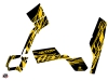 Can Am Outlander 400 MAX ATV Eraser Graphic Kit Yellow Black