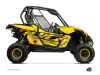 Graphic Kit Doors Suicide Pro Armor Eraser Can Am Maverick 2012-2017 Yellow