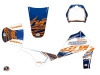 Kit Déco Moto Cross Eraser Yamaha PW 80 Bleu Orange