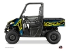 Polaris Ranger 900 XP UTV Eraser Graphic Kit Neon Blue