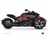 Can Am Spyder F3 Roadster Eraser Graphic Kit Grey Red