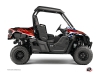 Yamaha Wolverine-R UTV Eraser Graphic Kit Red White