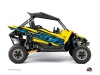 Yamaha YXZ 1000 R UTV Eraser Graphic Kit Yellow Blue