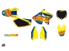 Suzuki 125 RM Dirt Bike Eraser Graphic Kit Blue Yellow