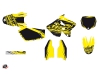 Suzuki 125 RM Dirt Bike Eraser Graphic Kit Yellow Black