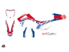 Honda 450 CRF Dirt Bike Eraser Graphic Kit Red Blue