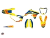 Suzuki 450 RMZ Dirt Bike Eraser Graphic Kit Blue Yellow