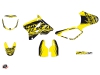 Suzuki 85 RM Dirt Bike Eraser Graphic Kit Yellow Black