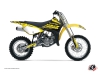 Suzuki 85 RM Dirt Bike Eraser Graphic Kit Yellow Black