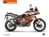 Kit Déco Moto Eskap KTM 1090 Adventure R Orange Blanc