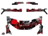 Polaris Ranger 1000 XP UTV Evil Graphic Kit Grey Red