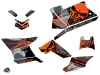 Polaris Scrambler 850-1000 XP ATV Evil Graphic Kit Grey Orange