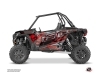 Kit Déco Portes Origine Basses Evil SSV Polaris RZR 1000 2015-2019 Gris Rouge