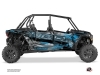 Kit Déco Portes Origine Basses Evil SSV Polaris RZR 1000 4 Portes 2015-2019 Gris Bleu