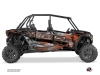 Graphic Kit Doors Origin Low Evil UTV Polaris RZR 1000 4 Seater 2015-2019 Grey Orange